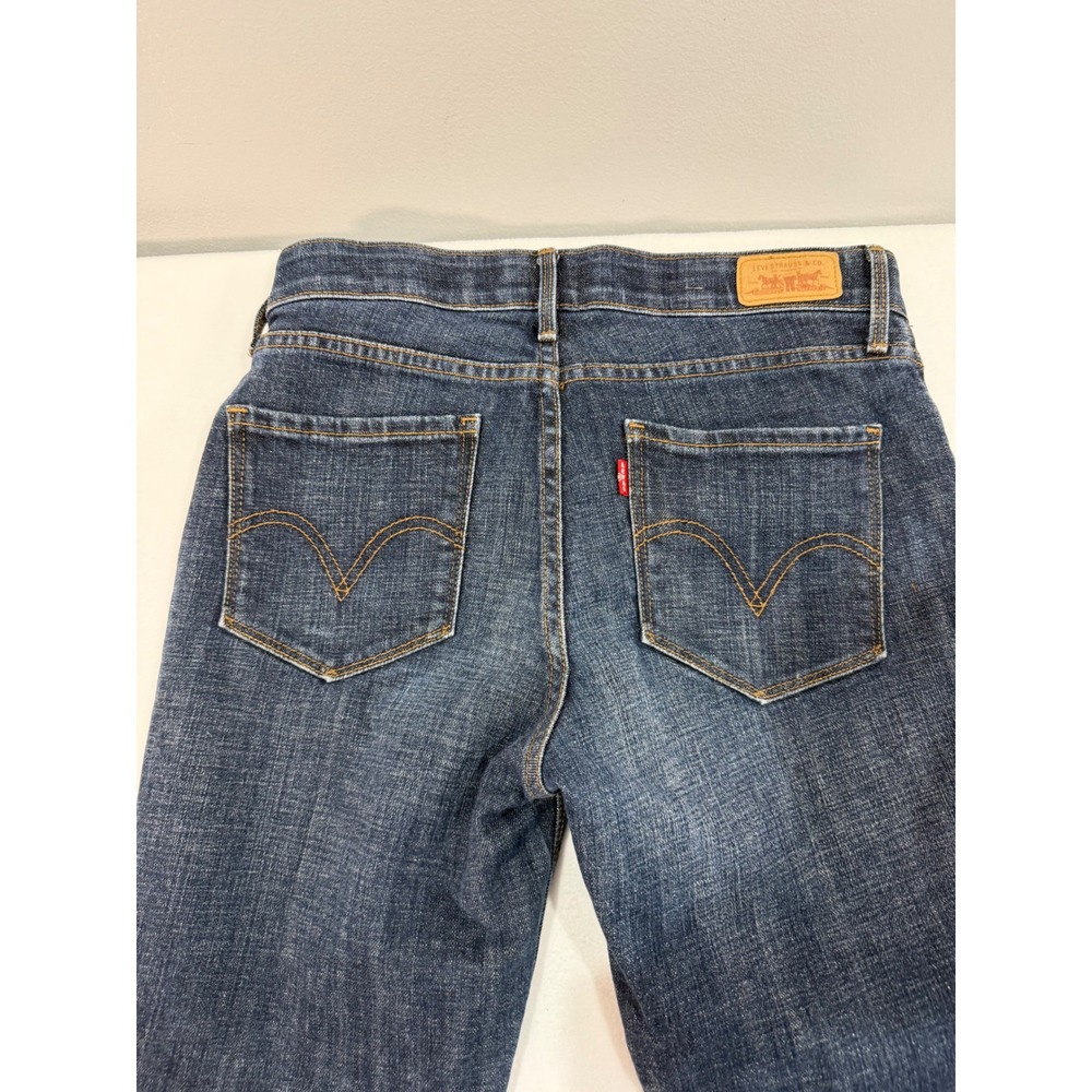 Levis 525 Straight Leg Jeans Women 29 Dark Wash Blue Perfect Waist Classic Denim - Picture 7 of 11